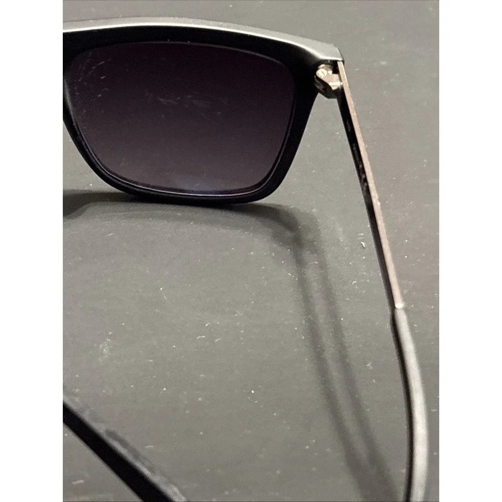 GUESS GF0176 02B Matte Black Rectangular Sunglasses 55-17-140 Gradient